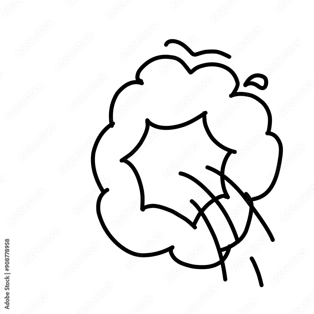 hand drawn doodle wind blow illustration vector isolated background hand drawn doodle wind blow illustration vector isolated background
