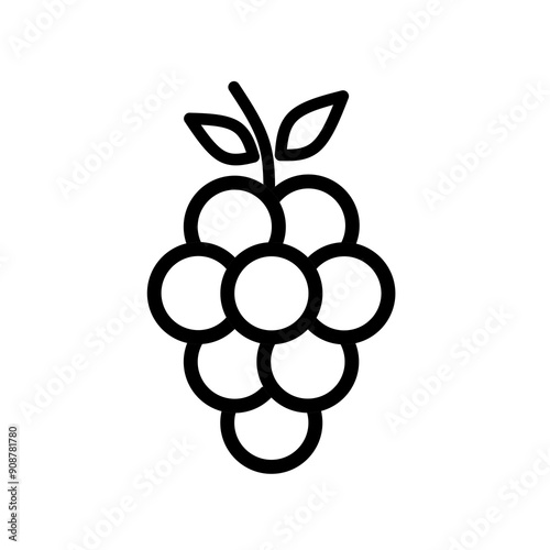 vector illustration of grapes with simple design