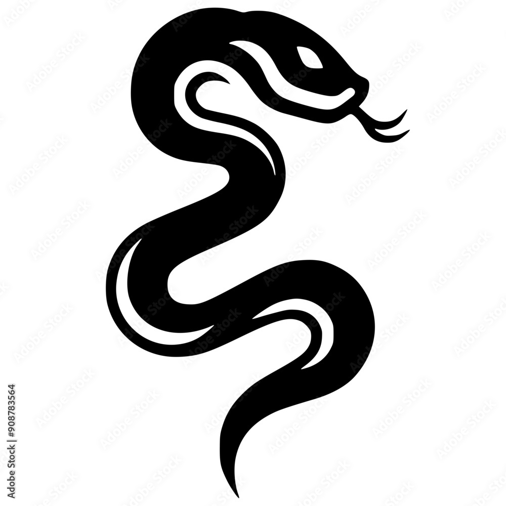 Poisonous snake silhouette Poisonous snake silhouette
