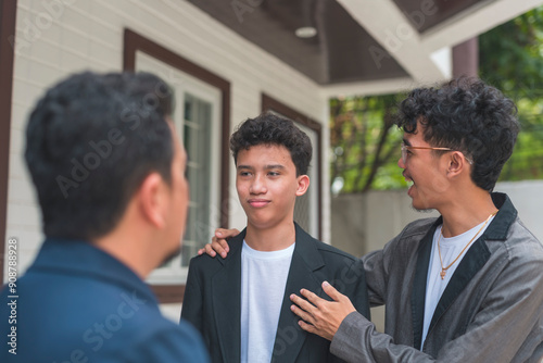 A man tries to introduce his introverted friend or brother to his colleague. Trying to open up a socially awkward guy and meet new friends.