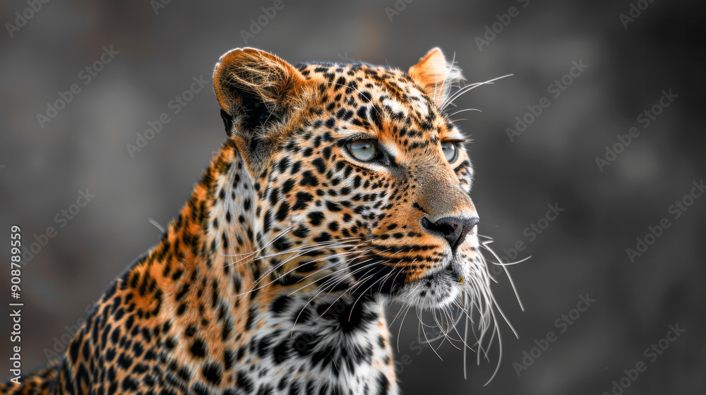 Obraz premium Majestic leopard looking into distance