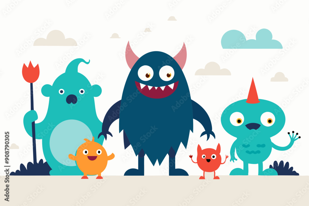Monster Mash set art vector Monster Mash set art vector