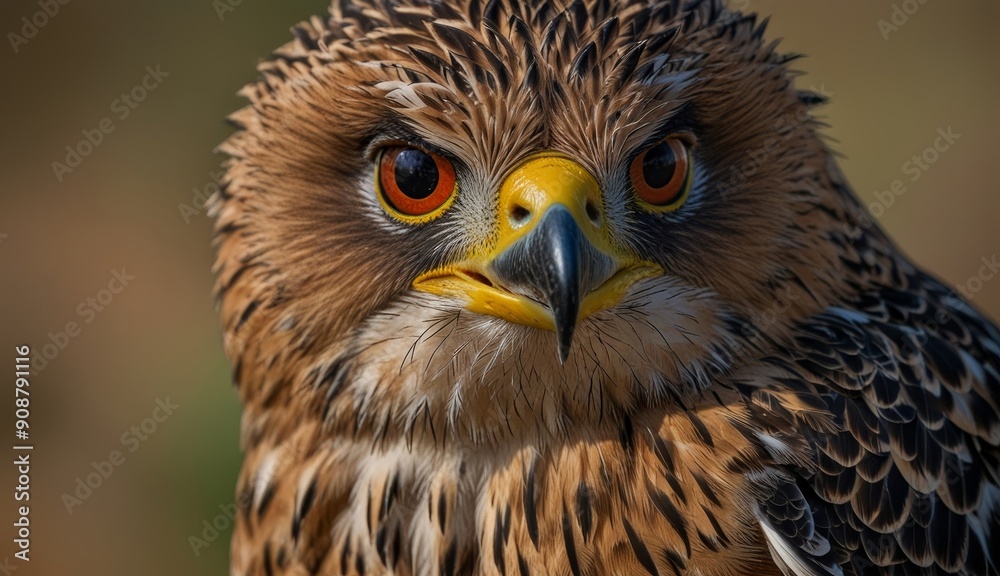 Majestic Hawk Portrait Close-Up Majestic Hawk Portrait Close-Up
