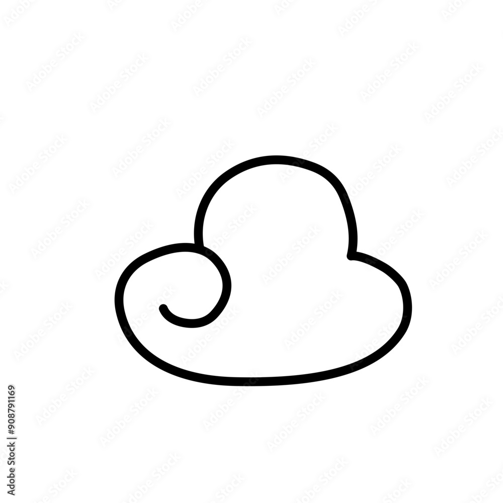oriental style cloud doodle element vector illustration oriental style cloud doodle element vector illustration
