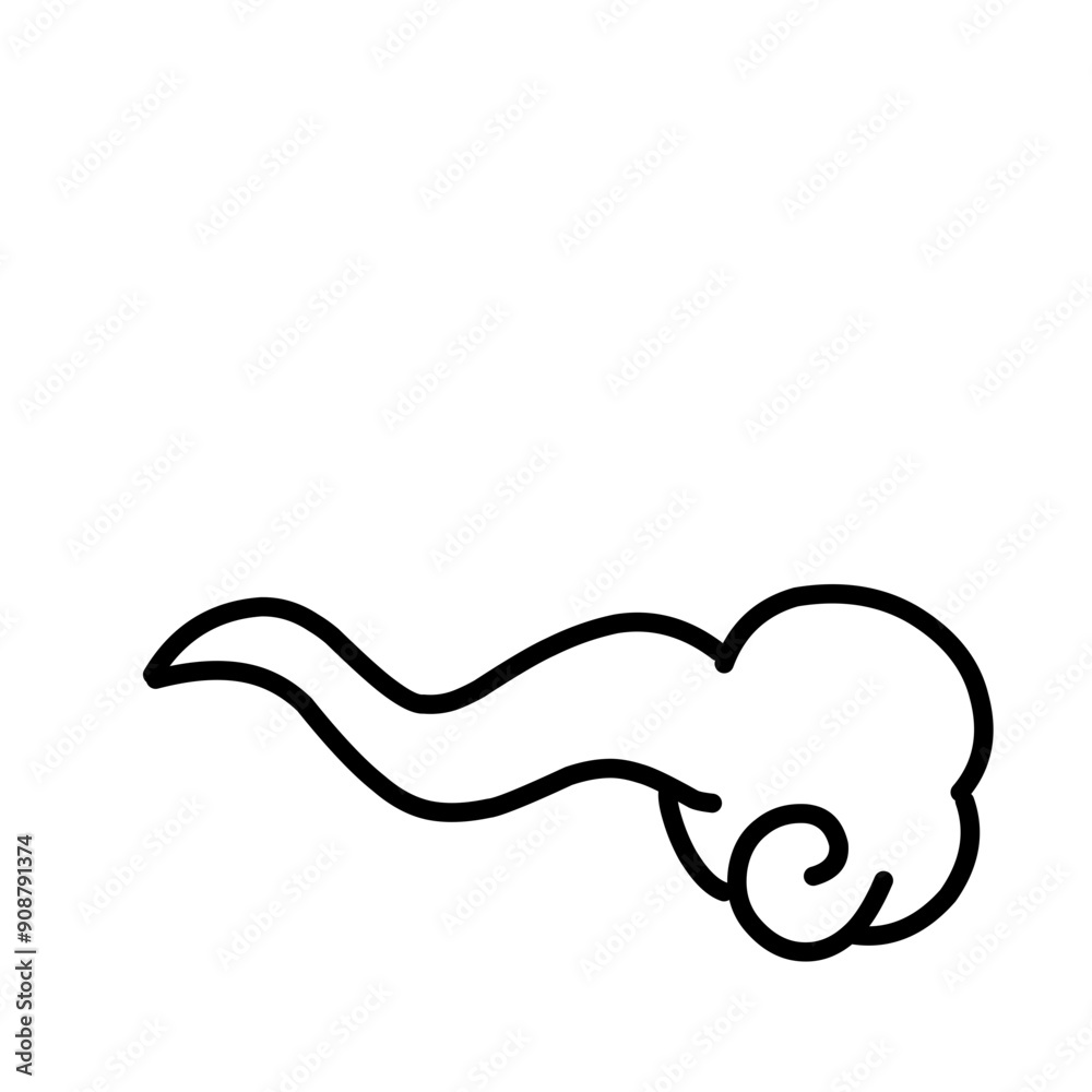 oriental style cloud doodle element vector illustration oriental style cloud doodle element vector illustration