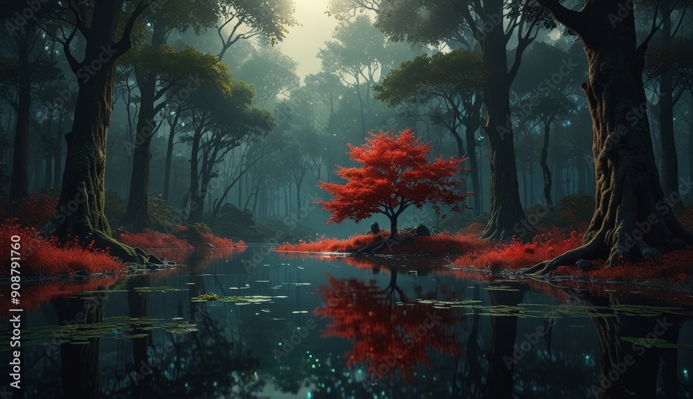 Fototapeta premium Tranquil Reflection in Nature