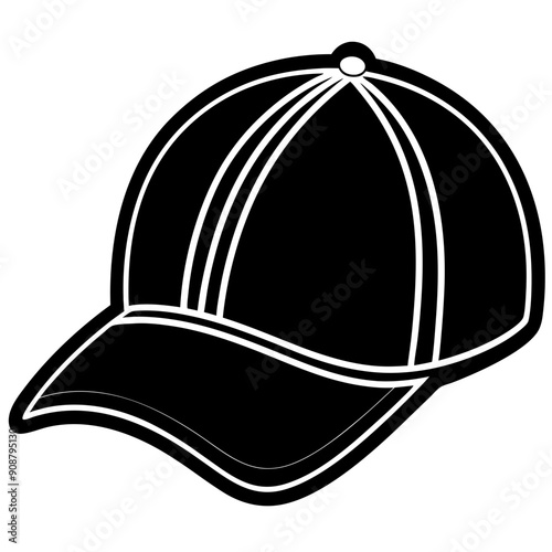 Baseball hat art vector illustration