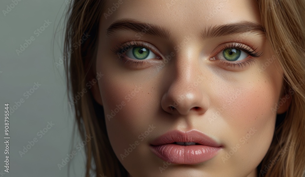 Captivating Close-Up of Green Eyes Captivating Close-Up of Green Eyes