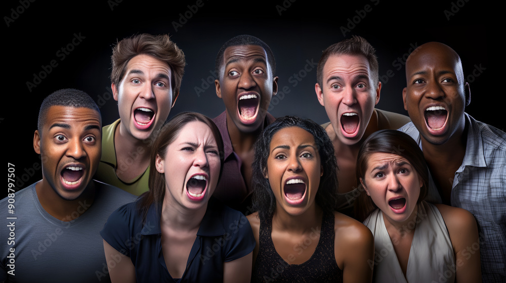 Variety of Human Emotional Expressions Demonstrated by Multicultural and Multi-Aged Group Variety of Human Emotional Expressions Demonstrated by Multicultural and Multi-Aged Group
