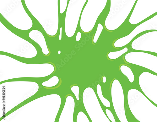 Green mucus splash. Toxic goo. Messy blot