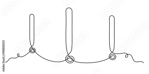 Exclamation mark one line art,hand drawn admiration sign,idea continuous contour.Query attention concept, finding answer.Trendy template for web design,social media,presentation.Editable stroke.