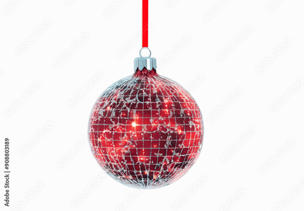 Fototapeta premium red christmas ball