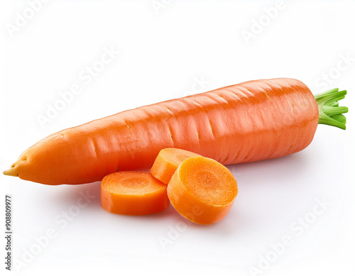 carrot isolated on white background, clipping path photo