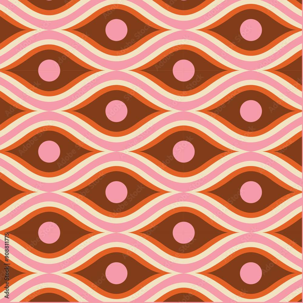 70's Retro Seamless Pattern. 60s and 70s Aesthetic Style, 1970s retro groovy repeat pattern, 1960s, wavy eye pattern, rero groovy pattern 70's Retro Seamless Pattern. 60s and 70s Aesthetic Style, 1970s retro groovy repeat pattern, 1960s, wavy eye pattern, rero groovy pattern