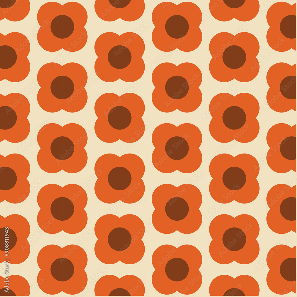 70's Retro Seamless Pattern. 60s and 70s Aesthetic Style, Floral flower pattern, groovy retro repeat pattern, 1960s, 1970s 70's Retro Seamless Pattern. 60s and 70s Aesthetic Style, Floral flower pattern, groovy retro repeat pattern, 1960s, 1970s