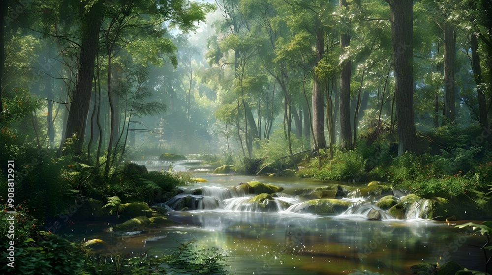 a river runs through a valley with mountains in the background a river runs through a valley with mountains in the background