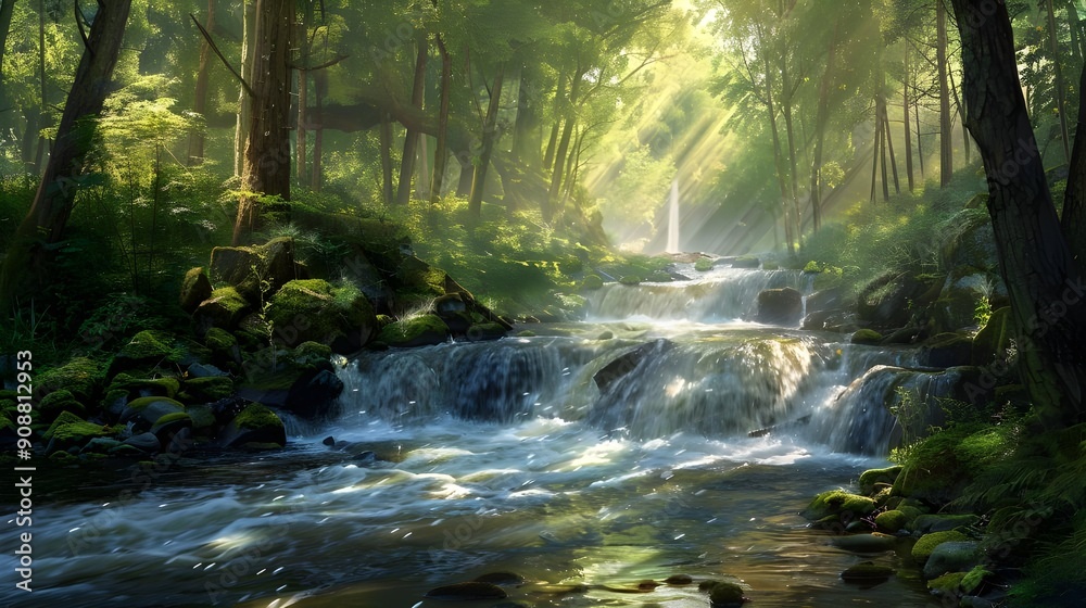 a river runs through a valley with mountains in the background a river runs through a valley with mountains in the background