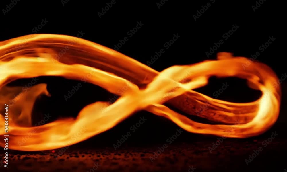 fire flame double line loop effect