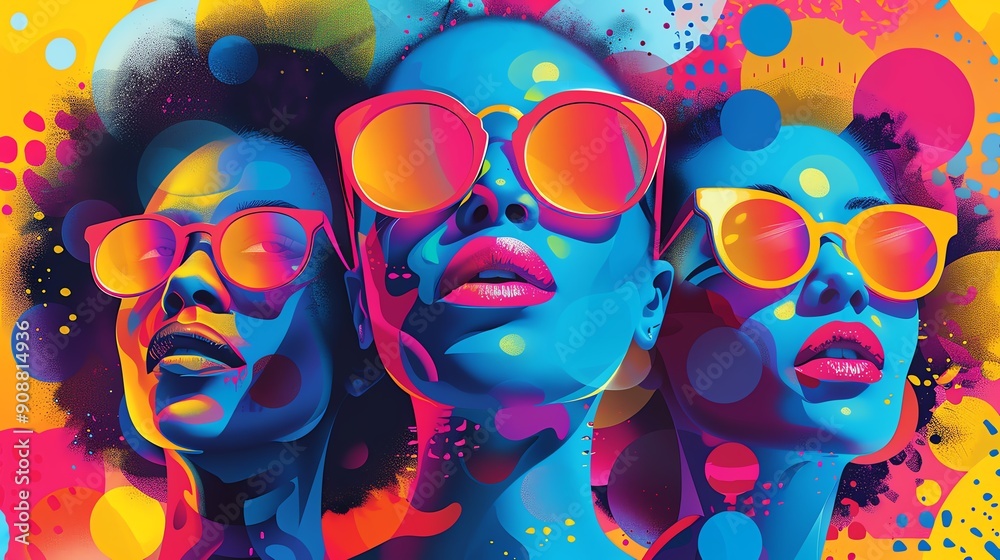 Social media campaign growth, vibrant, pop art, digital illustration, Social media campaign growth, vibrant, pop art, digital illustration,