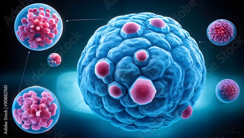 Showing tumor progression from a single mutant cell to a big mass