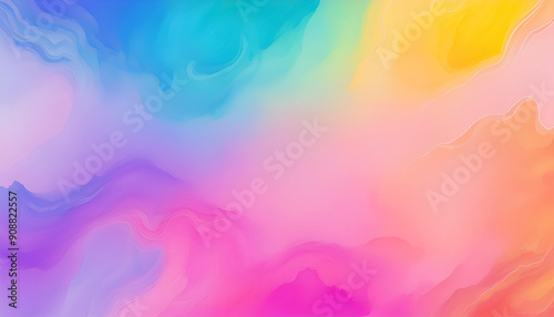 Vibrant Abstract Colorful Swirls in Soft Pastel Shades Captured During Daylight Hours