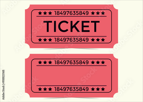 Red ticket. Red Blank ticket