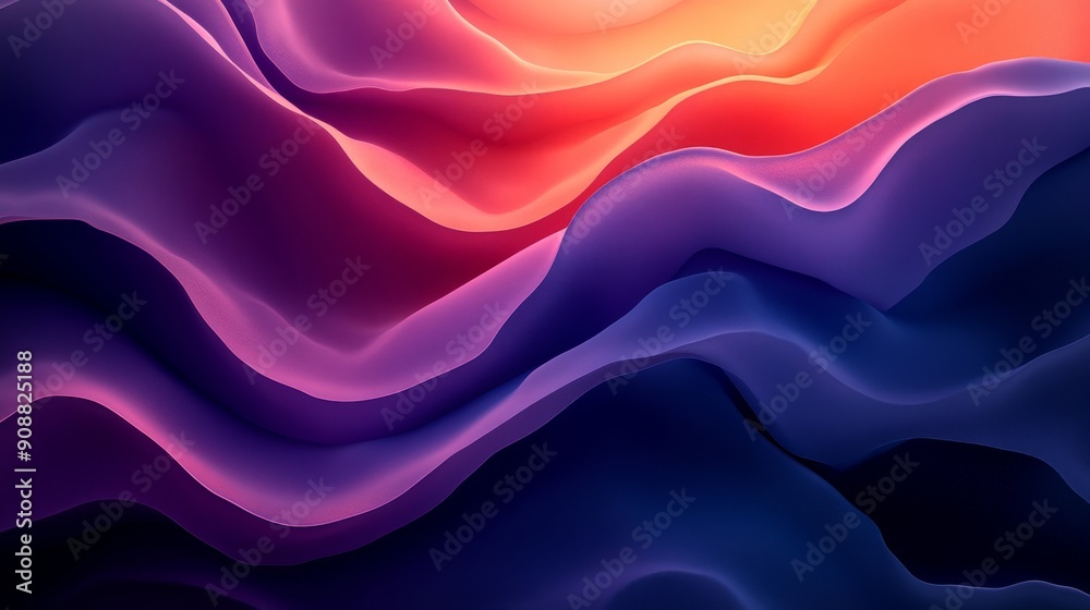 Abstract Wavy Pattern in Vibrant Hues of Purple, Pink, and Orange Abstract Wavy Pattern in Vibrant Hues of Purple, Pink, and Orange