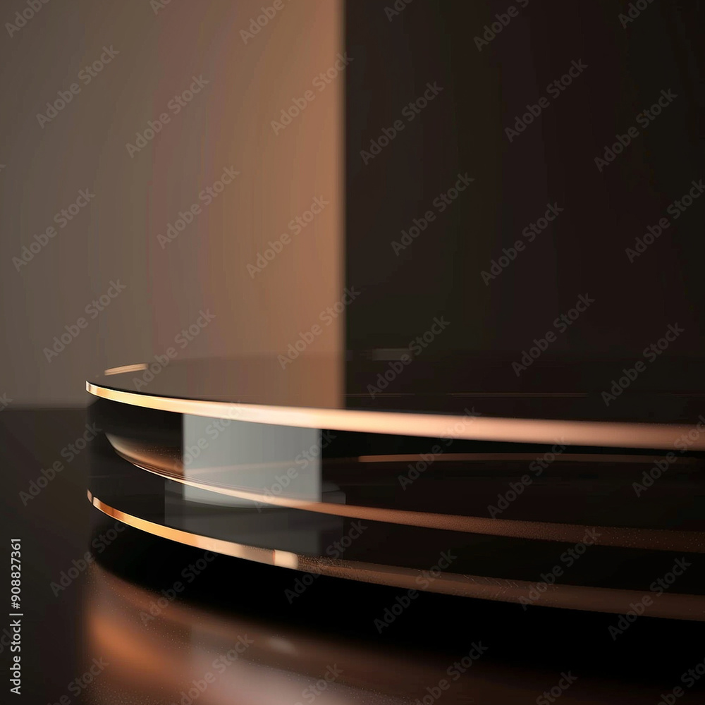 interior of a modern house with close up product display podium interior of a modern house with close up product display podium