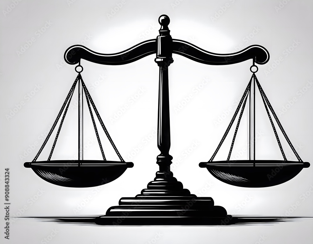 Scales of justice isolated Scales of justice isolated