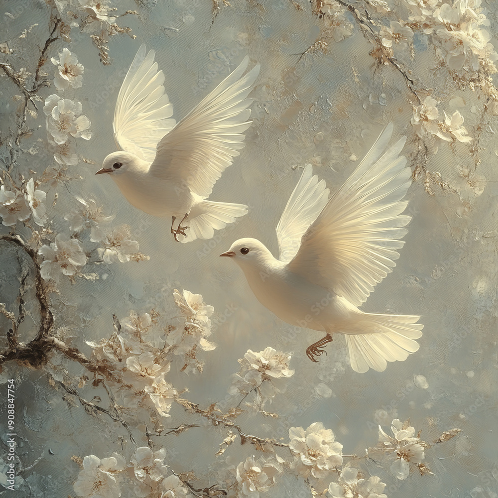 Obraz premium white dove in flight