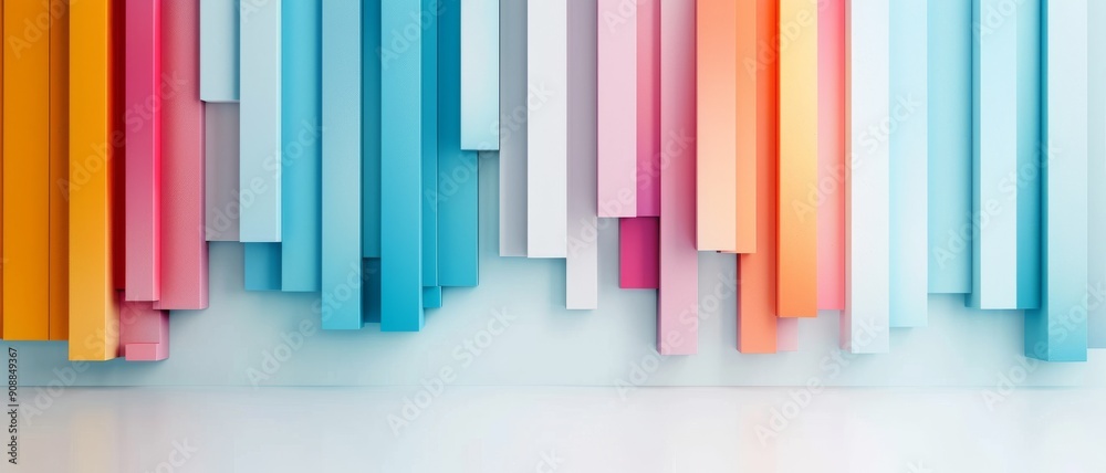 Vibrant abstract backdrop with colorful vertical strips in varying hues, creating a modern and energetic atmosphere. Vibrant abstract backdrop with colorful vertical strips in varying hues, creating a modern and energetic atmosphere.