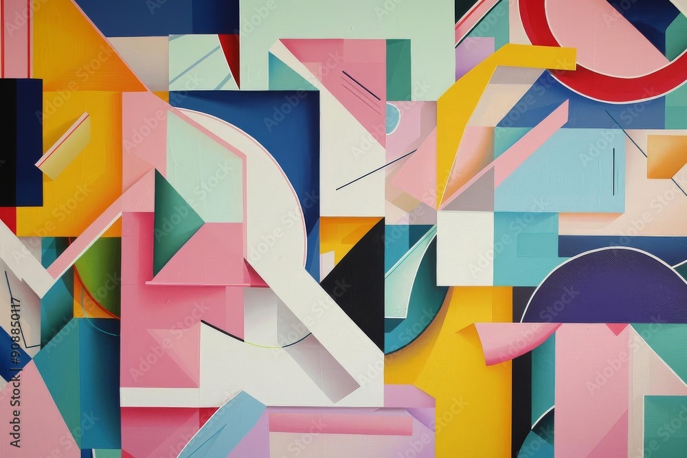 Vibrant abstract composition featuring geometric shapes and bright colors, perfect for modern art enthusiasts and creative projects. Vibrant abstract composition featuring geometric shapes and bright colors, perfect for modern art enthusiasts and creative projects.
