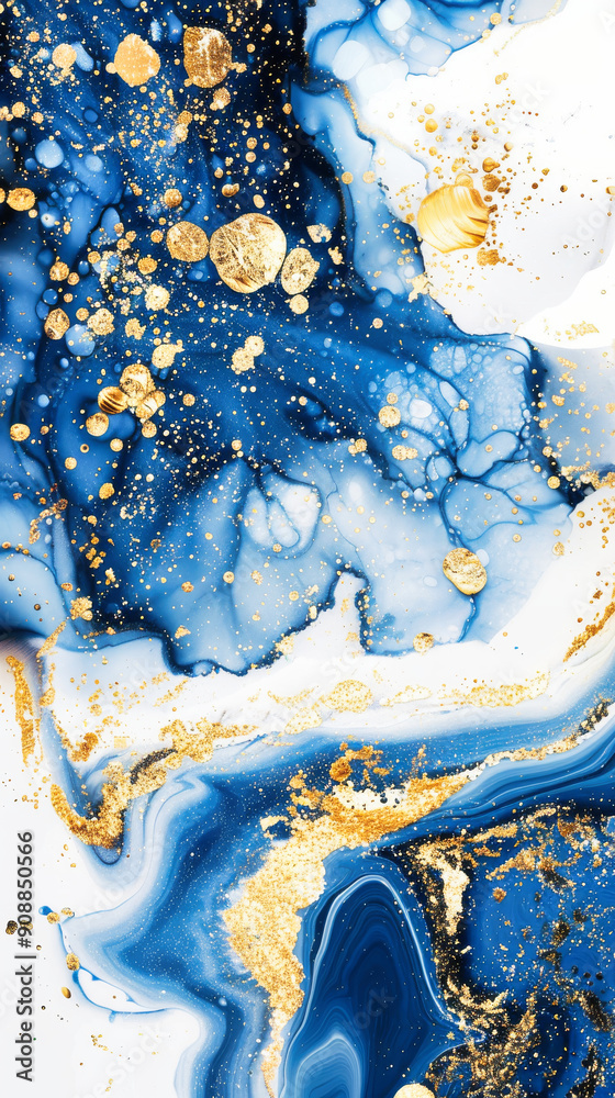 Fototapeta premium Abstract digital artwork featuring a fluid, marbled design