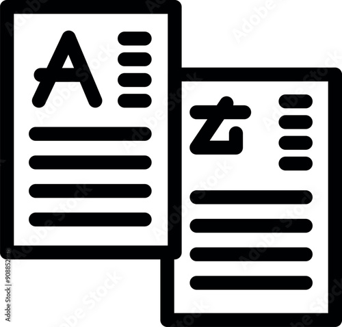 Online translator is translating a document from a to z languages, a concept for machine translation