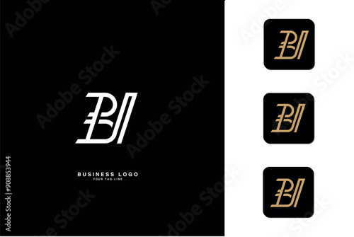 BI, IB, B, I, Abstract Letters Logo Monogram