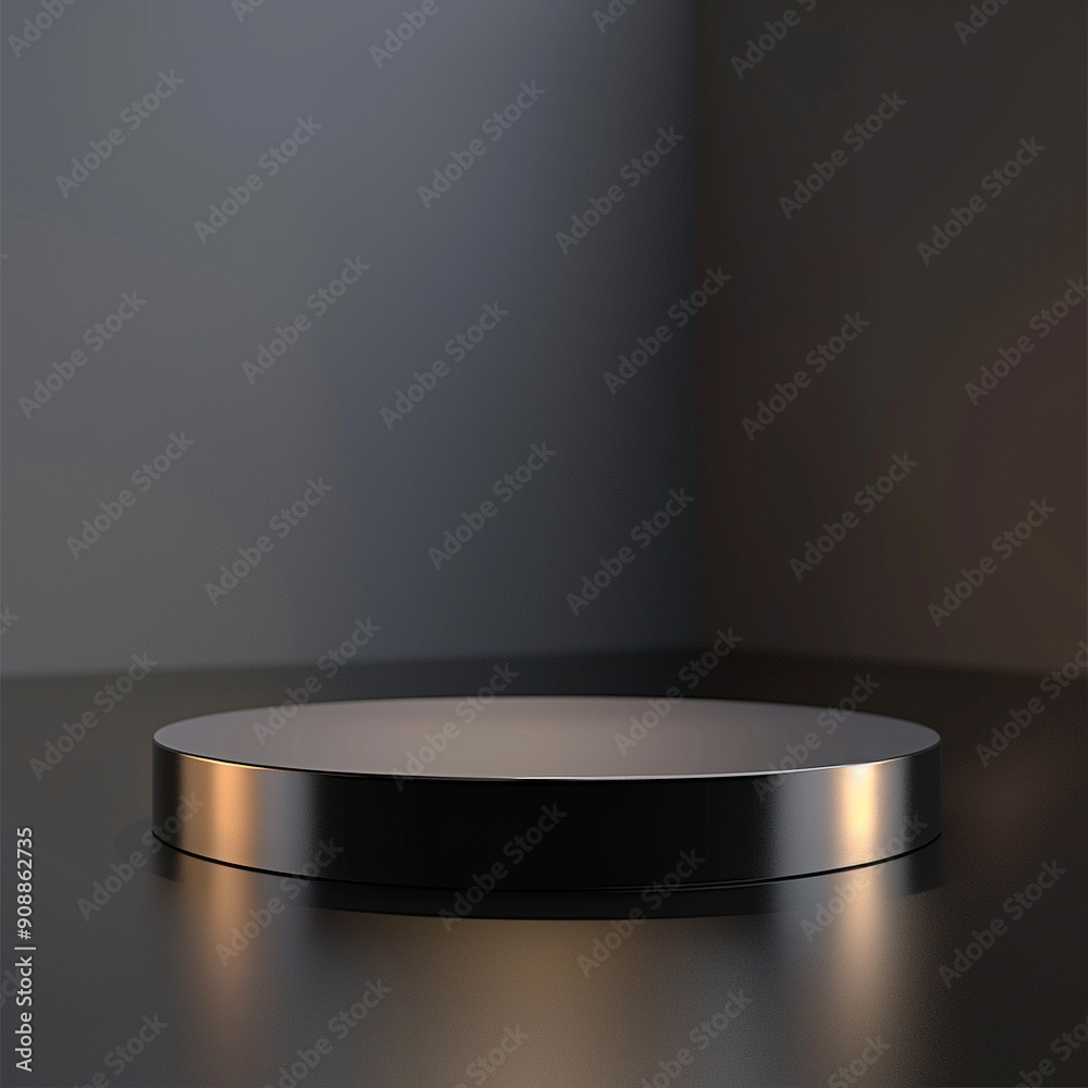 interior of a modern house with close up product display podium interior of a modern house with close up product display podium