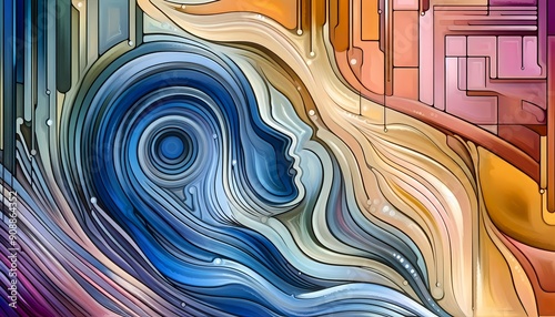 Abstract background with lines