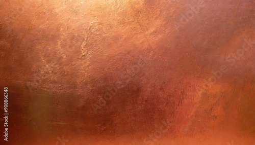 A textured copper surface, hinting at aged metal with its patina. Warm, russet hues and subtle reflections imply material's wear. photo