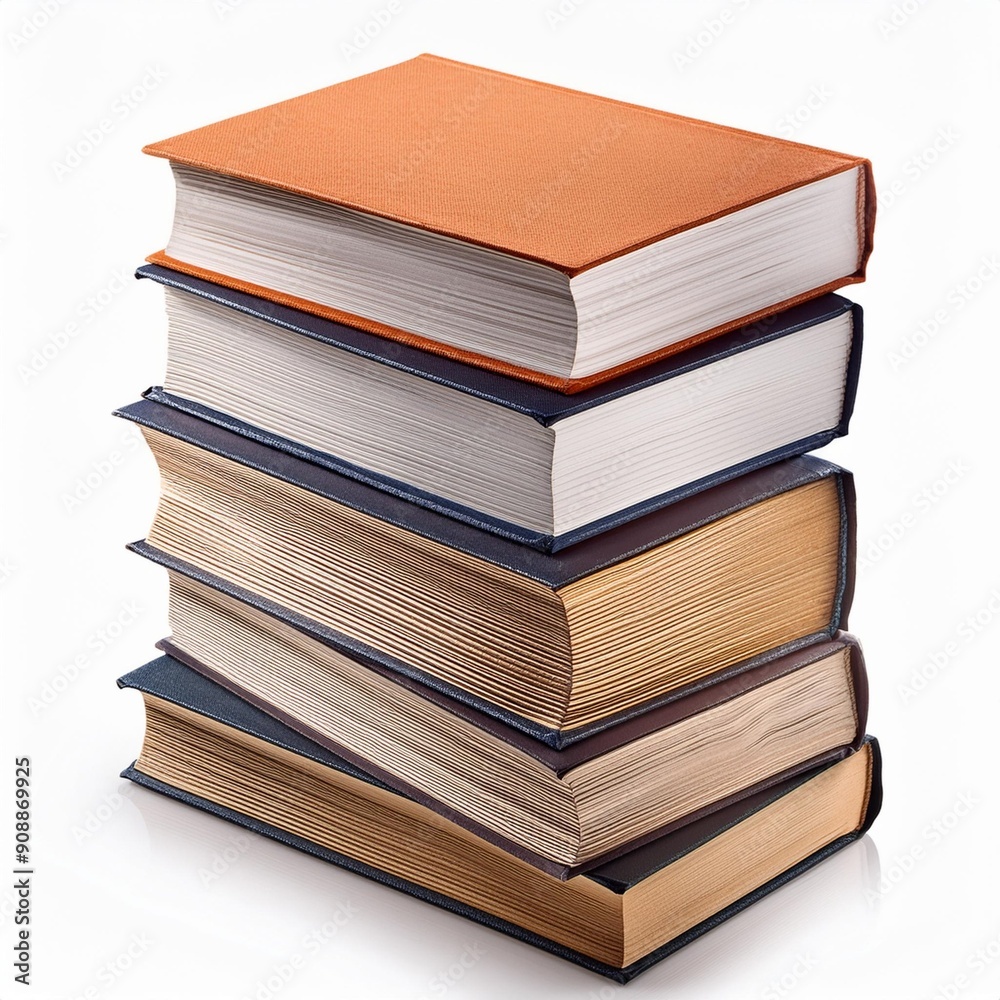 Stack of Books Isolated on White Background, Clipping Path, Full Depth of Field Stack of Books Isolated on White Background, Clipping Path, Full Depth of Field