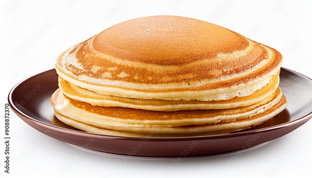 Stack of Pancakes Isolated on White Background, Clipping Path, Full Depth of Field Stack of Pancakes Isolated on White Background, Clipping Path, Full Depth of Field