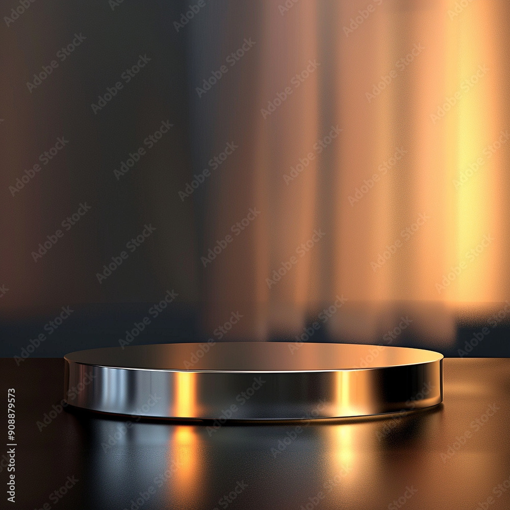 interior of a modern house with close up product display podium