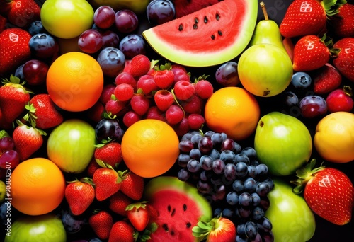 vibrant display colorful fruits arranged striking rainbow pattern showcasing spectrum bounty, lgbtq, lgbt, pride, love, equality, arrangement, nature, apples