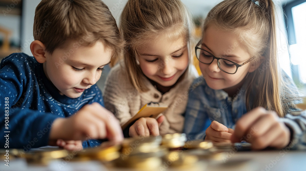 Kids learning about financial responsibility.