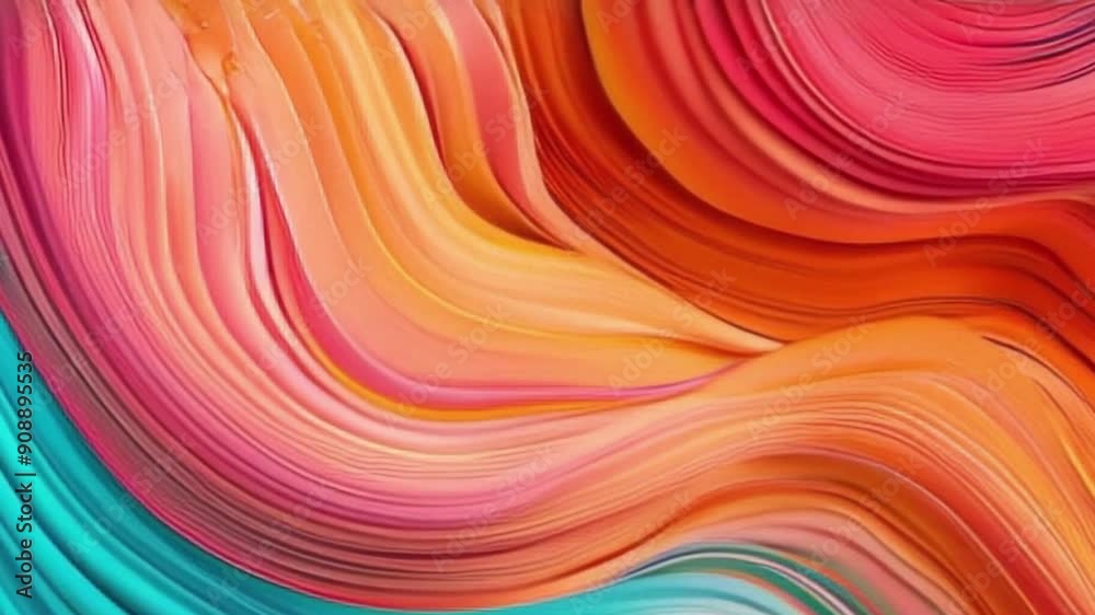 Abstract background with vibrant orange, red and blue wavy lines. Abstract background with vibrant orange, red and blue wavy lines.