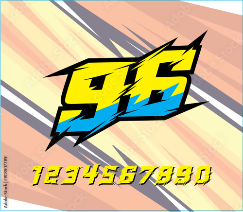 racing number 96.eps
