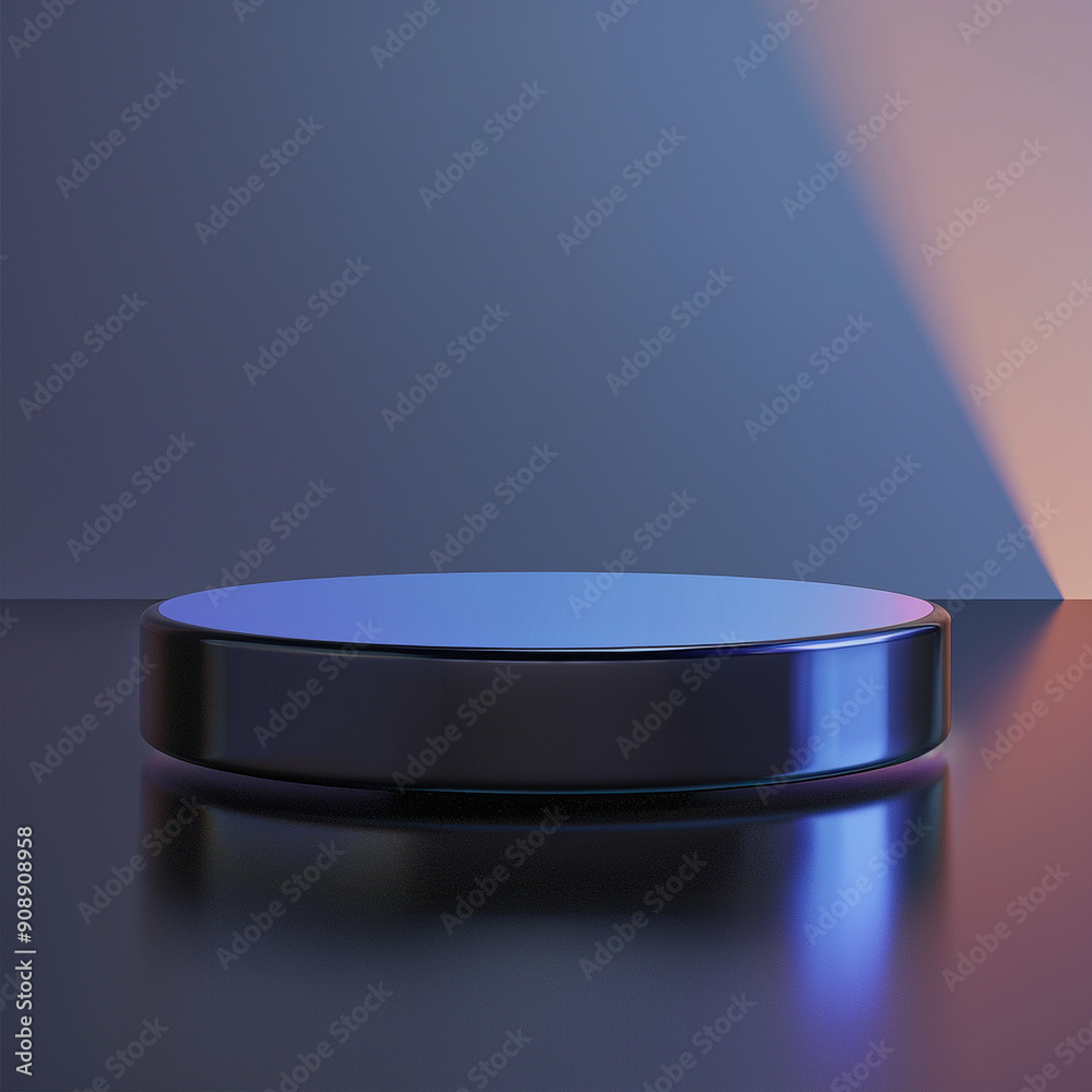 interior of a modern house with close up product display podium interior of a modern house with close up product display podium