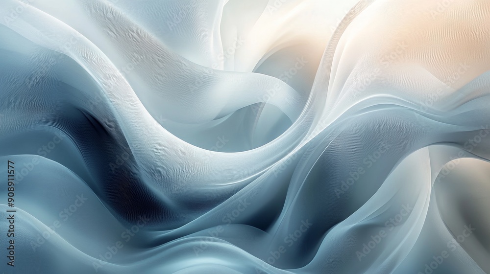 Fototapeta premium Abstract Wavy Texture in Shades of Blue and White