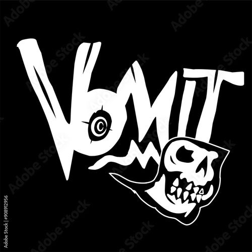 Image skulls and text effect vector