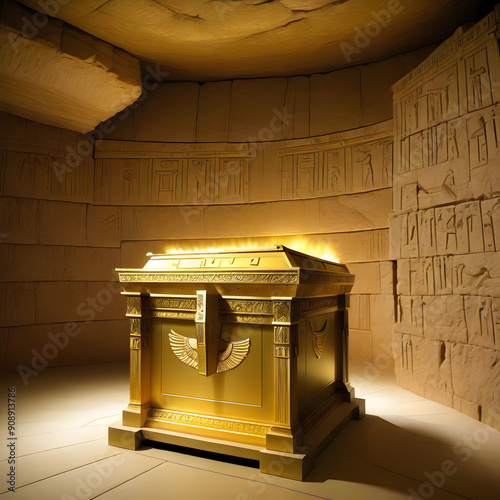 The Holy Ark of the Covenant of the Bible, ai-generatet photo