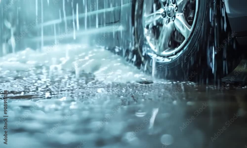 Car Driving Through Rain Car Driving Through Rain